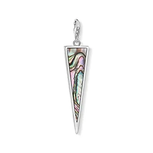 Produktbild: THOMAS SABO Damen-Charm-Anhänger Dreieck Abalone Perlmutt Türkis Charm Club 925 Sterling Silber Y0026-509-7