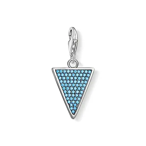 Produktbild: THOMAS SABO Damen-Charm-Anhänger Dreieck Türkis Charm Club 925 Sterling Silber 1579-667-17