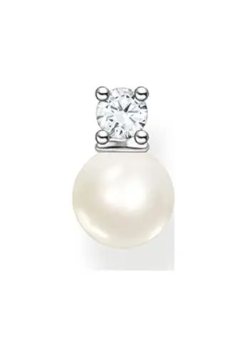 Produktbild: THOMAS SABO Damen Einzel Ohrstecker Perle mit weißem Stein 925 Sterlingsilber H2214-167-14