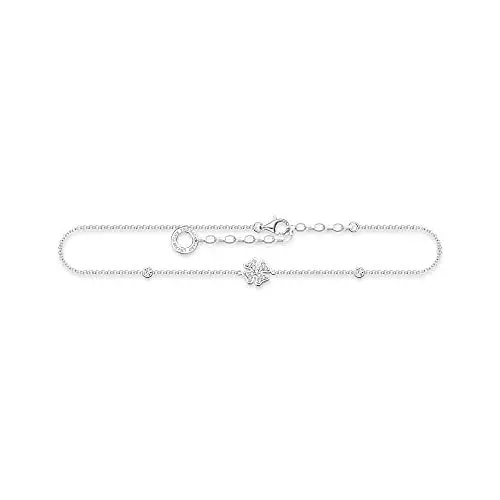 Produktbild: THOMAS SABO Damen Fußkette Kleeblatt Zirkonia 925 Sterlingsilber AK0023-051-14-L27v