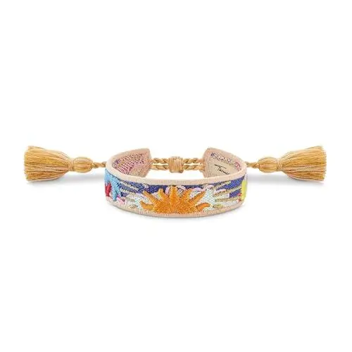 Produktbild: THOMAS SABO Damen Gewebtes Armband mit Sonne, Palme und Kaktus Polyester ACC0047-302-7