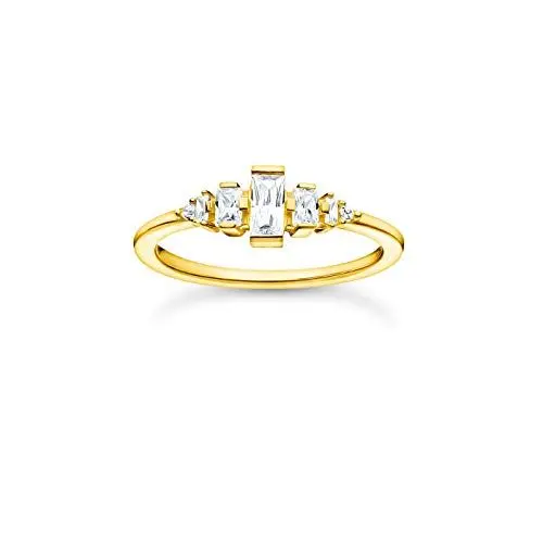 Produktbild: THOMAS SABO Damen Ring weiße Steine vergoldetes Silber TR2347-414-14-56