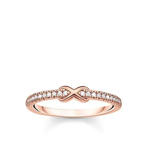 Produktbild: THOMAS SABO Ring Infinity mit weißen Steinen roségold vergoldetes Silber TR2322-416-14-54