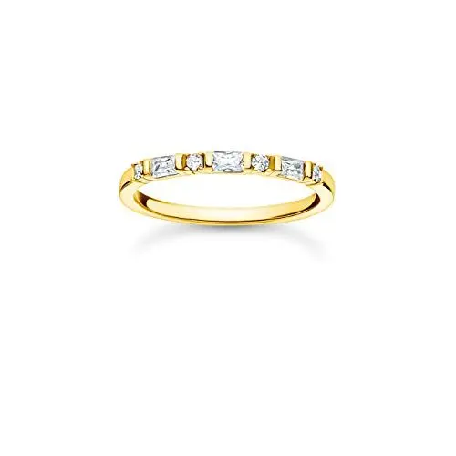 Produktbild: THOMAS SABO Ring weiße Steine vergoldetes Silber TR2348-414-14-48