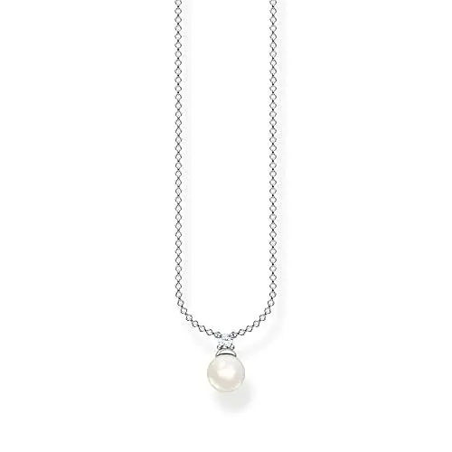 Produktbild: THOMAS SABO Sabo Kette mit weißer Süßwasserzuchtperle, weißem Zirkoniasteine in Sterling Silber, KE2121-167-14-L45V