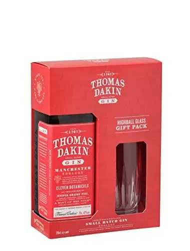 Produktbild: Thomas Dakin Gin Small Batch (1 x 0.7 l) in Geschenkpackung mit Glas