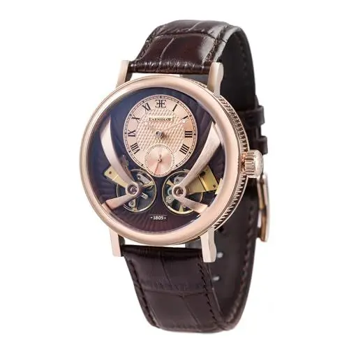 Produktbild: Thomas Earnshaw Beaufort Anatolia ES-8059-03 mechanische Herren-Armbanduhr mit Automatikgetriebe, braunes Zifferblatt mit klassischer Analoganzeige, braunes Lederarmband