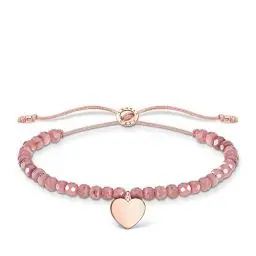 Produktbild: Thomas Sabo Armband rosa Perlen mit Herz vergoldetes Silber A1985-893-9-L20V