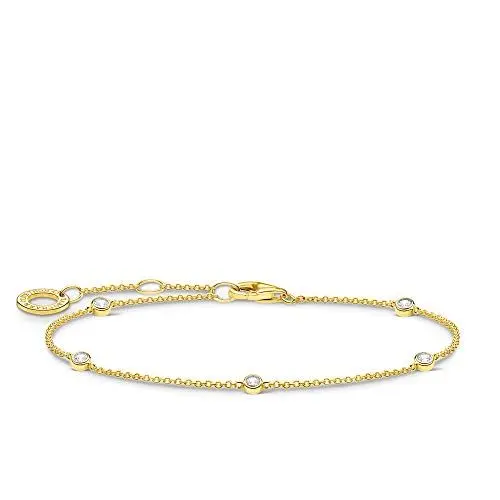 Produktbild: Thomas Sabo Armband weiße Steine gold, 925 Sterlingsilber, 16-19 cm Länge