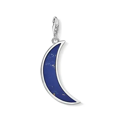 Produktbild: Thomas Sabo Damen-Charm-Anhänger Mond dunkelblau Charm Club 925 Sterling Silber Y0006-771-1