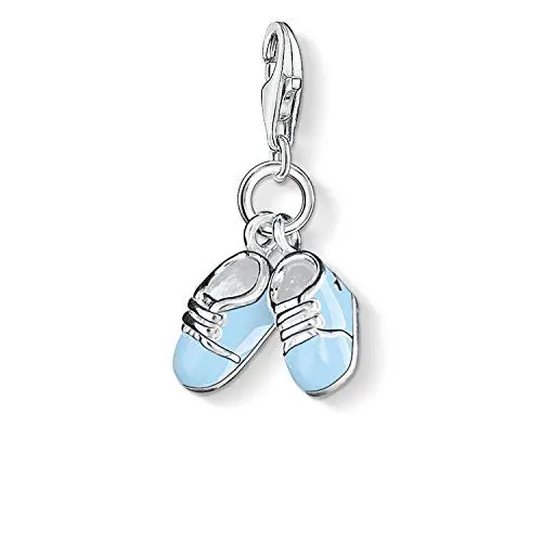 Produktbild: Thomas Sabo Damen Charm-Anhänger Babyschuhe Blau Geburt Charm Club 925 Sterling Silber 0822-007-1
