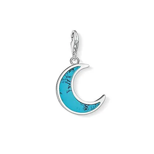 Produktbild: Thomas Sabo Damen Charm-Anhänger Mond Türkis Charm Club 925 Sterling Silber 1537-404-17