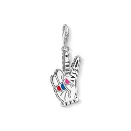 Produktbild: Thomas Sabo Damen Charm-Anhänger Stay True Charm Club 925 Sterling Silber 1752-007-7