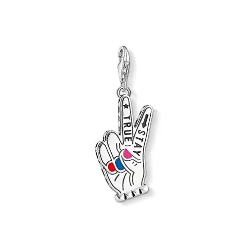 Produktbild: Thomas Sabo Damen Charm-Anhänger Stay True Charm Club 925 Sterling Silber 1752-007-7