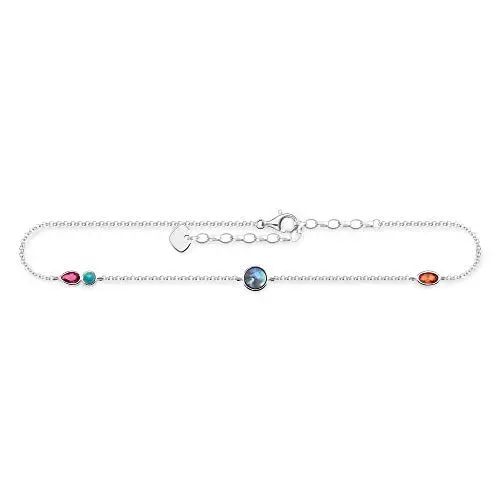 Produktbild: Thomas Sabo Damen Fußkettchen Farbige Steine 925 Sterling Silber AK0005-986-7-L27v