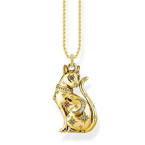 Produktbild: Thomas Sabo Damen Halskette Katze Sternenbild gold 925 Sterlingsilber, 38-42 cm Länge