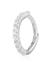 Produktbild: Thomas Sabo Damen Ohrringe Einzel Creole Weiße Steine Silber 925 Sterling Silber CR658-051-14