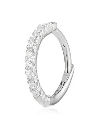 Produktbild: Thomas Sabo Damen Ohrringe Einzel Creole Weiße Steine Silber 925 Sterling Silber CR658-051-14