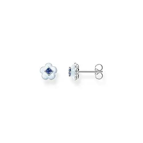 Produktbild: Thomas Sabo Damen Ohrstecker Blume in der Farbe Silber aus 925 Sterlingsilber mit Zirkonia, Größe: 8x8mm, H2269-496-1