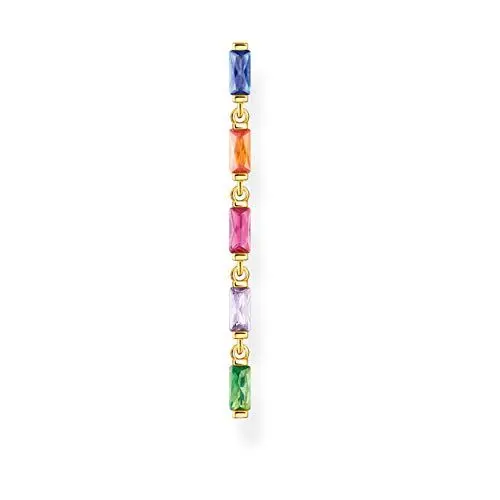 Produktbild: Thomas Sabo Einzel Ohrring farbige Steine vergoldetes Silber H2184-488-7