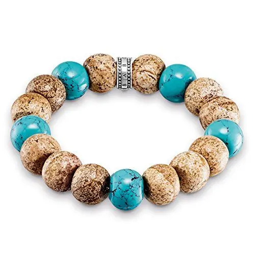 Produktbild: Thomas Sabo Herren-Stretcharmbänder Türkis A1582-355-7-L16