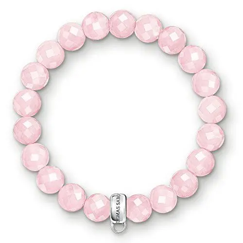 Produktbild: Thomas Sabo X0191-034-9 Damen-Armband Obsidian Perlen 925 Silber Glas, Rosa, 17. 5