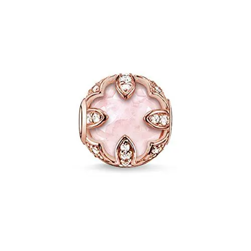 Produktbild: Thomas Sabo – Bead Silber Lotos, rosévergoldet mit Rosenquarz und Zirkonia k0099 – 651 – 9