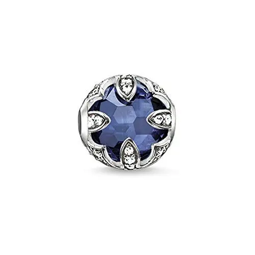 Produktbild: Thomas Sabo – Thomas Block k0142 – 640-32 Lotusperlen mit silberfarbenen synthetischen Korund und Zirkonia ist geschwärzt.