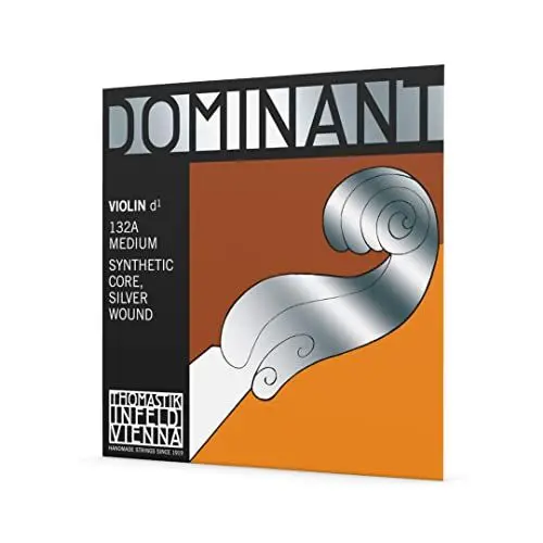 Produktbild: Thomastik 132A4/4 Einzelsaite für 44290 Violine Dominant - D-Saite Kunststoffkern, Silber umsponnen,,mittel