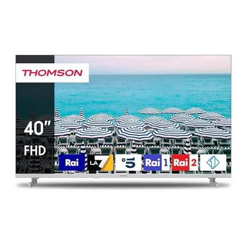 Produktbild: Thomson 40 Zoll (101 cm) Easy TV FHD LED Weiß Fernseher – 40FD2S13W – 2023