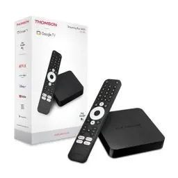 Produktbild: THOMSON Streaming Box 240 | Google TV | 4K UHD | Google Assistant | Google Cast | Wi-Fi | Bluetooth 5.0 | HDMI 2.1 | Dolby Atmos | Dolby Digital+ | HDR10 |2 GB RAM | 8 GB Speicher