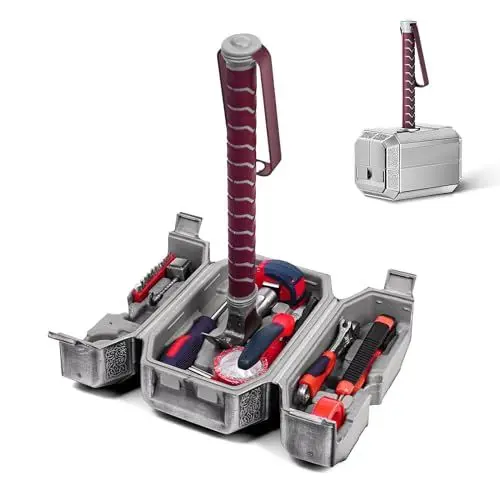 Produktbild: Thor Hammer Werkzeug Set, Tägliche Reparatur Gefüllt Haushalt Werkzeugkoffer,Home Handwerkzeuge,Thor Hammer Werkzeugkasten Set für DIY und Holzbearbeitung