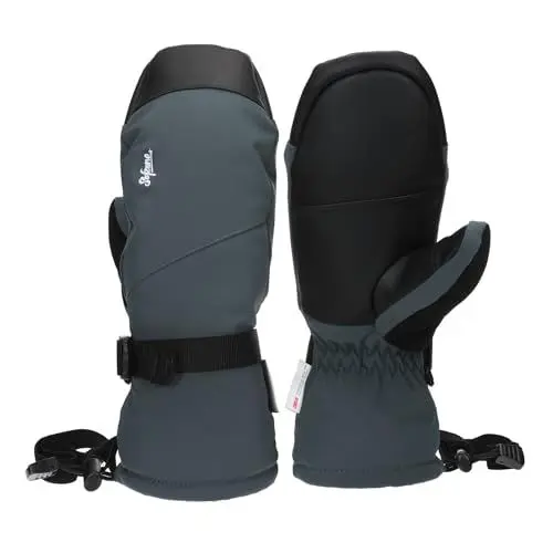 Produktbild: THORFIRE Ski Fäustlinge Wasserdicht, 3M Thinsulate-Isolierung Skihandschuhe Herren, Touchscreen, Damen Winterhandschuhe für Snowboarden, Schneemobilfahren, Rodeln, Schneeschaufeln