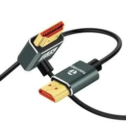 Produktbild: Thsucords Ultradünnes 8K HDMI Winkelstecker 2.1 90 Grad Abwärtswinkelkabel 2M,Flexibles Schlankes Hochgeschwindigkeitskabel, Unterstützt 4K @120 Hz, 8K @60 Hz, Kompatibel mit Roku TV/HDTV/PS5/Blu-ray