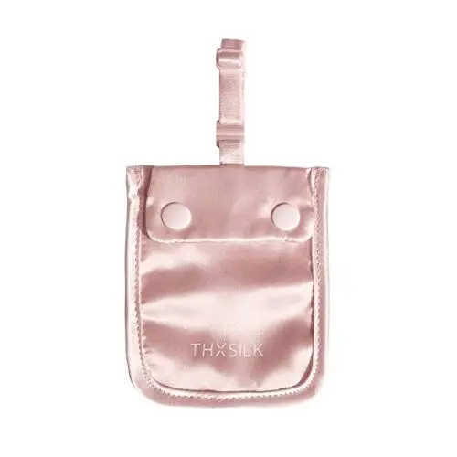 Produktbild: THXSILK Seide Brustbeutel Damen, Geheimer BH-Tasche aus 100% Seide, Anti-Diebstahl BH-Brieftasche mit Einstellbar Gummiband, Versteckte Stash-Tasche Geldbeutel für Reise und Sport, Rosa