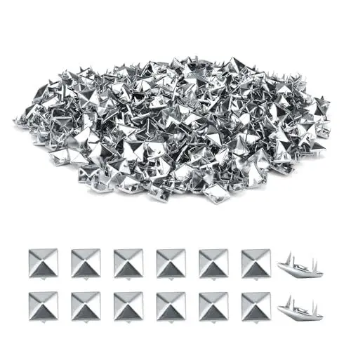Produktbild: TIANLIN 500 Pieces Versilberung Nieten, Anti-Rost Leder Nieten, Ziernieten, Nieten für Leder, Keine Schrauben erforderlich, Geeignet zum Dekorieren Aller Arten von Leder und Kleidung