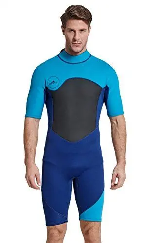 Produktbild: TianMai Männer 2mm Neopren Neoprenanzug Overall Surfender Anzug Winter Bescheidene Bademode (Blau, Int'l L)