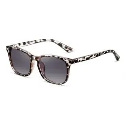 Produktbild: TIANYESY Polarisierte Sonnenbrille Herren Damen Rechteck Designer Schwarz UV-Schutz Damen Sonnenbrille für das Fahren Angeln im Freien (White Bean Flower Rahmen/graue Linse)