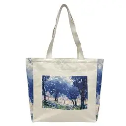 Produktbild: Tibroni Jutebeutel Bedruckt Vintage, Jute Beutel mit Reißverschluss, Canvas Tote Bag Aesthetic Einkaufstasche Bag, Taschen Groß Umhängetasche Stofftaschen Uni Tasche