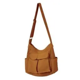 Produktbild: Tibroni Messenger Bag Tote Bag Canvas Tasche Damen Crossbody Bag Herren Groß Männer Umhängetasche Damen Gross mit Multi-pocket Vintage Schultertasche Kuriertasche für School Reise Arbeit Shopping