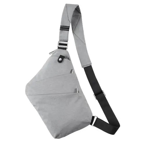 Produktbild: Tibroni Schultertasche Sling Bag Anti-Diebstahl Umhängetaschen Crossbody Brusttasche Chest bag für Damen und Herren für Freien Reisen Wandern Joggen