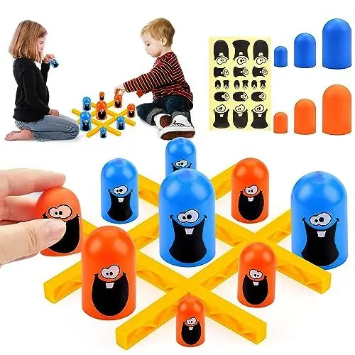 Produktbild: Tic Tac Toe Spiel,ACTOYS Brettspiele Big Eat Small Game Set,Kinder Eltern-Kind Interaktives Frühpädagogisches Spielzeug,Weihnachtshauspartys für Kinder Erwachsene