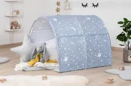 Produktbild: TiCAA Spiel- und Betttunnel, Kinderzelt, Kindertunnel für Jungs & Mädchen Spielzelt für Bodenbett, Hochbett, Etagenbett und Einzelbett 90x200cm
