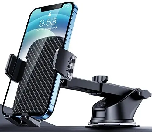 Produktbild: Handyhalterung Auto (Militär-Saugqualität) Handy Halterung Auto Saugnapf Super Stabil Handyhalter fürs Auto 360° Drehbar Universal kfz Armaturenbrett für alle Smartphones iPhone Android