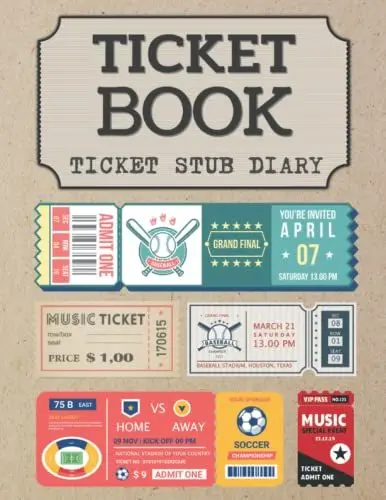 Produktbild: Ticket Stub Diary - Ticket Book: Ticket Stub Organizer For Your Ticket Collection and Memories I Ticket Stub Scrapbook