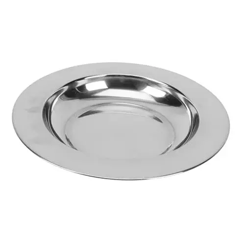 Produktbild: TIDTALEO 1Stk Langustenplatte edelstahlplatte edelstahlteller Vorbereitungsplatten aus Metall Camping Salatteller Dekor Essenstablett Haushaltsgeschirr Speiseteller Rostfreier Stahl Pilz