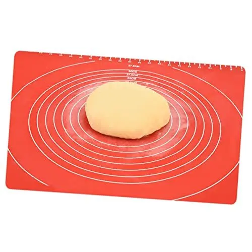 Produktbild: TIDTALEO Backrollmatte Antihaft-Gebäckmatte silikonbackmatten silicone baking mat silikonbackform Tischsets Pasteten Teigrollmatte Backmatte aus Silikon mit Knetmatte Hackbrett Kuchen