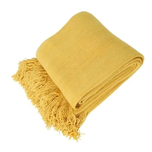 Produktbild: TIDTALEO Mode-Sofa-Dekoration Couchdecke Decken für Couch Outdoor-Decke gestrickte Decke wohndecke Winter Strickdecke Decke im nordischen Stil Quaste Sofadecke Betttuch schmücken Bettdecke