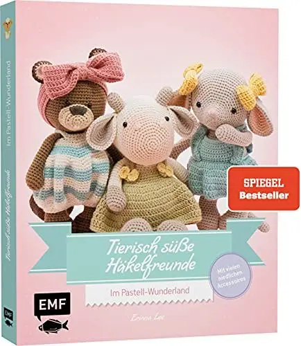 Produktbild: Tierisch süße Häkelfreunde – Im Pastell-Wunderland: Niedliche Amigurumis häkeln – Von der beliebten Häkeldesignerin @littleaquagirl – Mit Videos zu allen Techniken