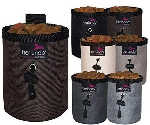 Produktbild: tierlando LIO doppellagiger Leckerlibeutel Leckerlietasche Snackbeutel Leckerli-Beutel Futterbeutel BRAUN